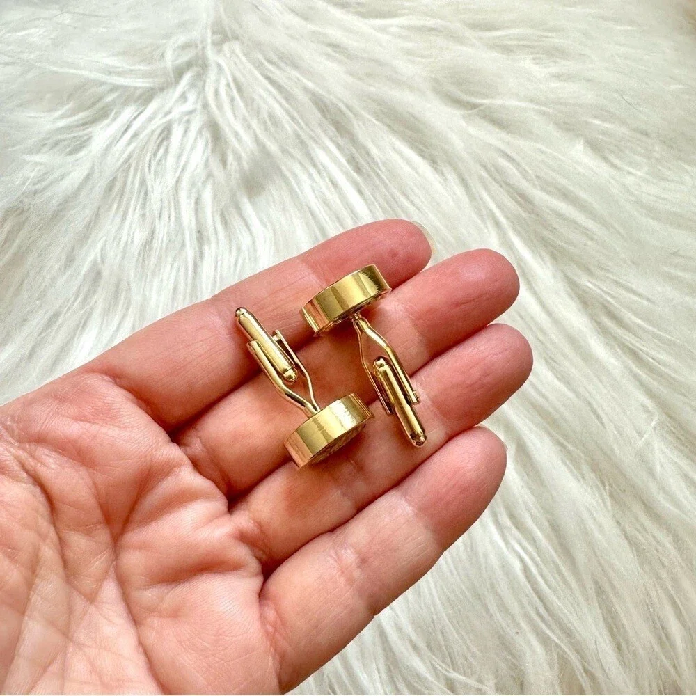 Gold Cork Cufflinks Wine Connoisseur Sommolier Winery Vineyard Wedding Groomsmen